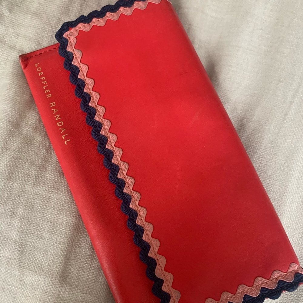 Loeffler Randall Red rickwrack wallet